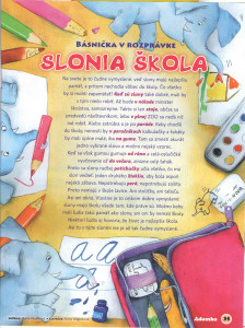 Slonia škola Adamko č. 9, september 2009 Ilustrácia: Alena Wagnerová